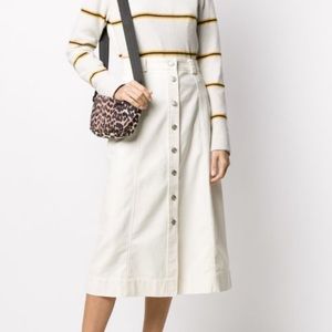 Ganni Denim MIDI Skirt